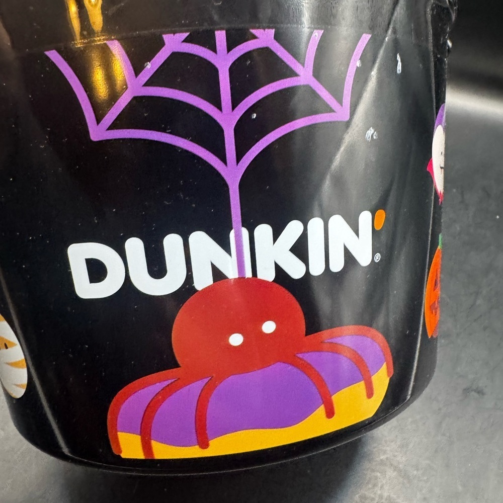 Dunkin Donuts Black Halloween Munchkin Bucket 2025 No Lid / Preowned - Picture 4 of 11
